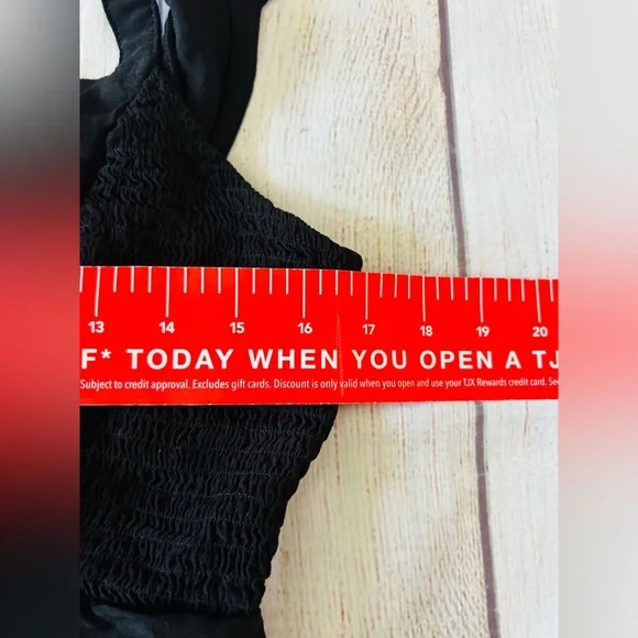 Wild Honey Black Square Neck Open Tie Smocked Back Sleeveless Maxi Dress Size M - Picture 14 of 15